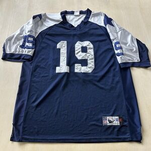 Y2K Dallas Cowboys Jersey Mens 60 Blue NFL Football Reebok Miles Austin 19